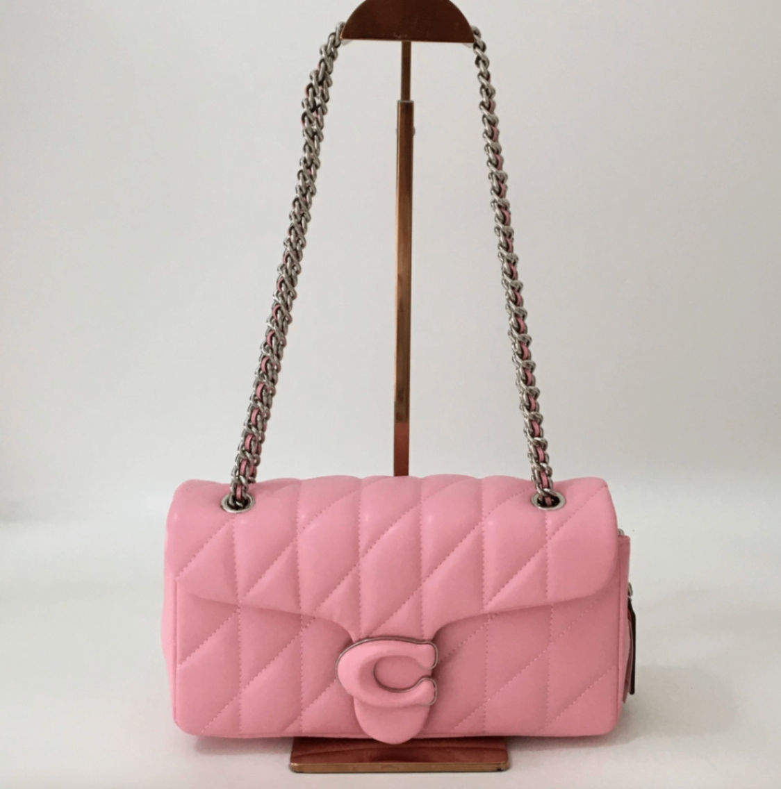 Coach Tabby 26 pink quilted shoulder bag