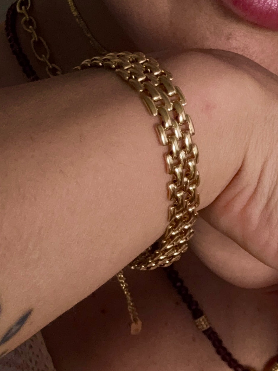 Quianey Watch Link Gold Bracelet