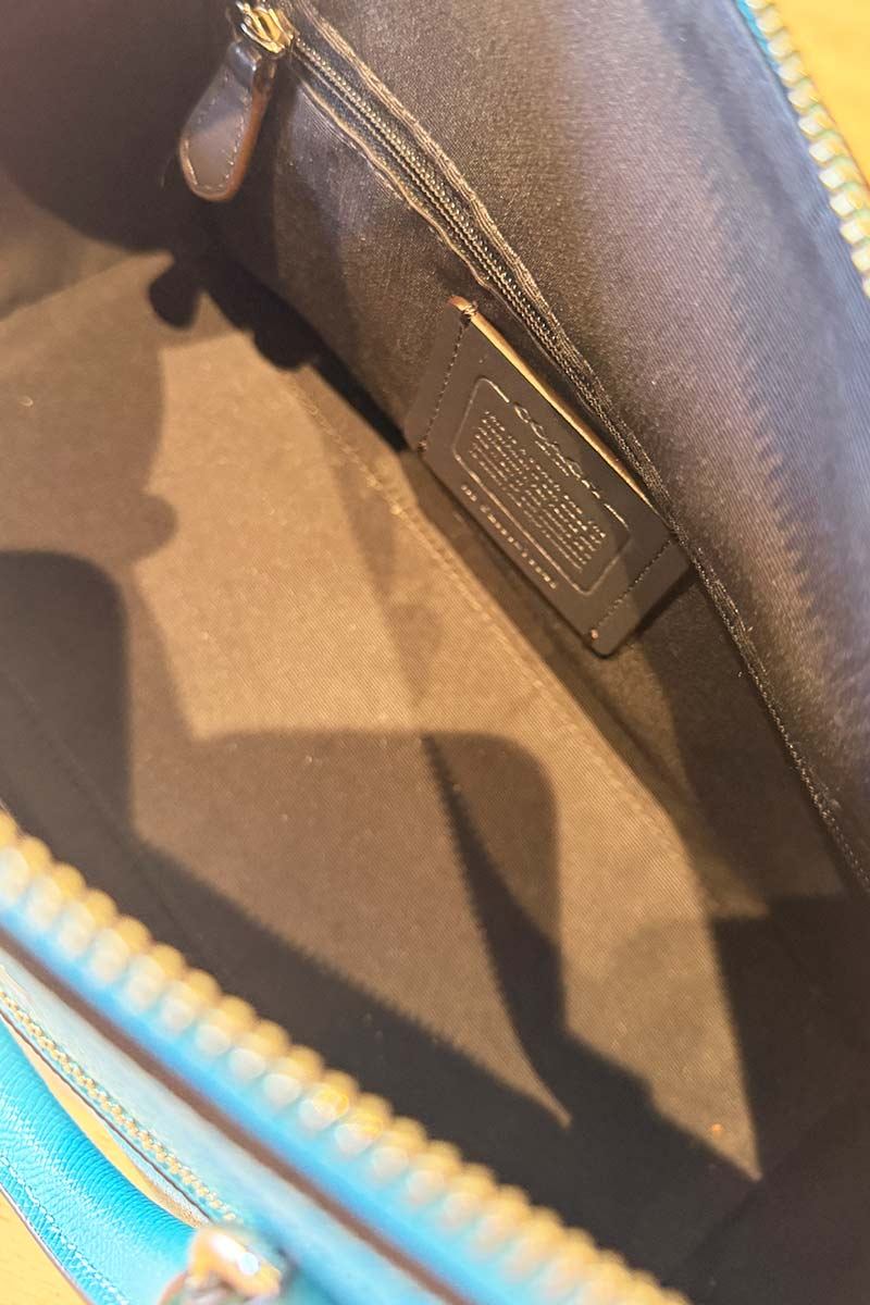 Coach Blue Leather handbag Medium