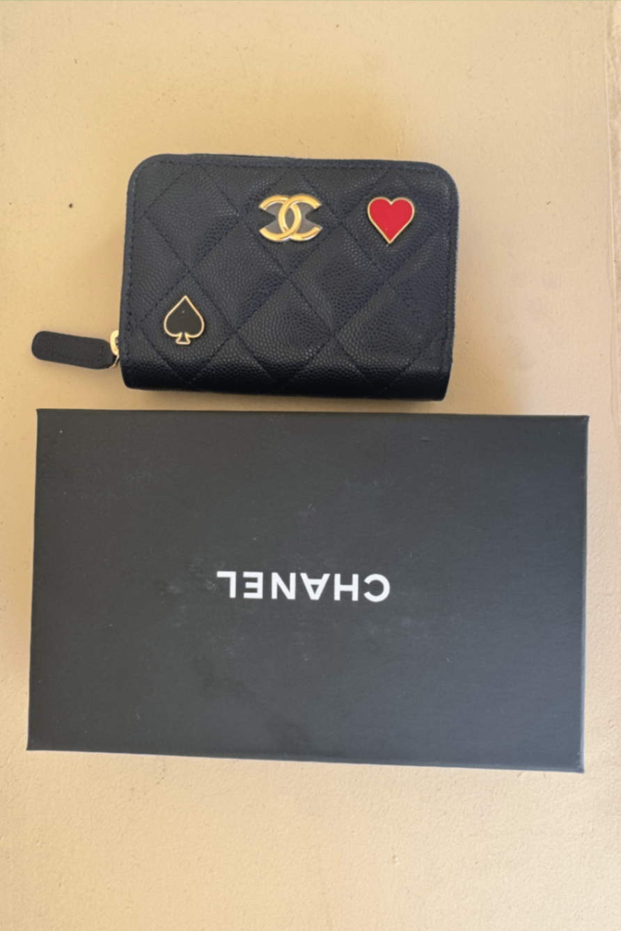 Chanel navy coin purse