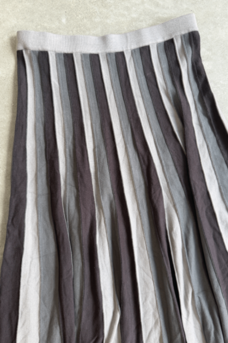 Acler aspen grey stripe skirt 14 RRP ($330)