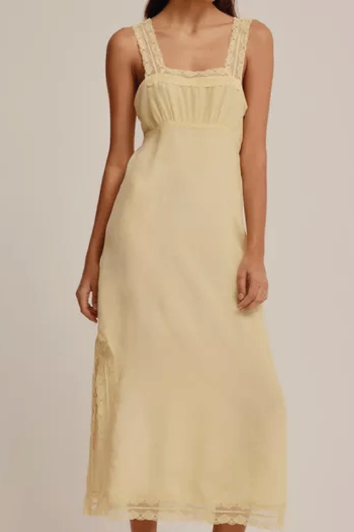 Venroy yellow cupro dress XS
