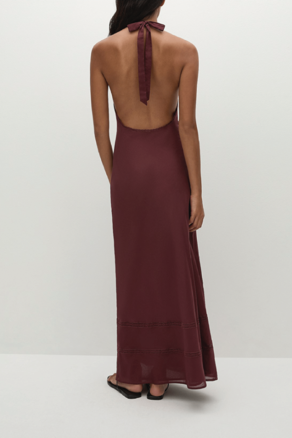 Faithfull halter dress bordeaux XL