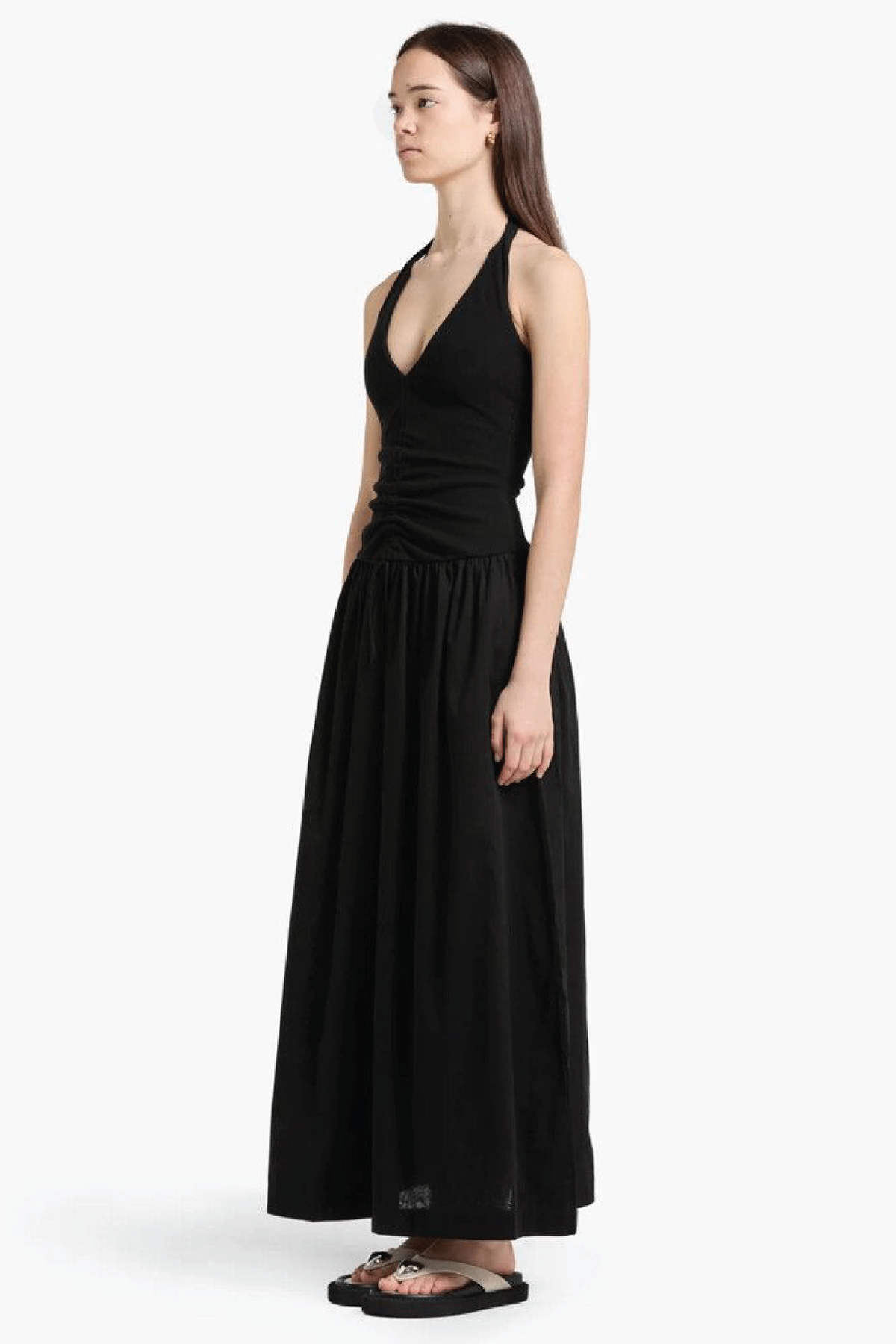 Black label straight sleeveless dress L