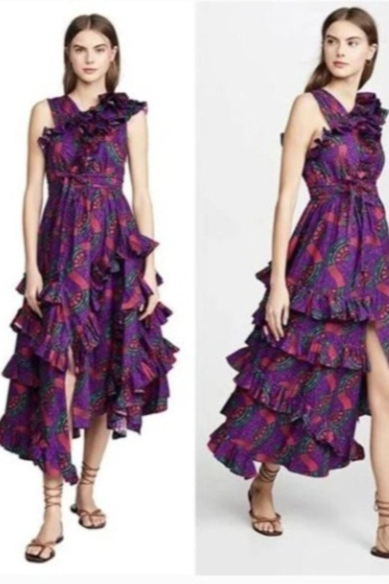 Ulla Johnson Purple Asymmetrical Dress 10
