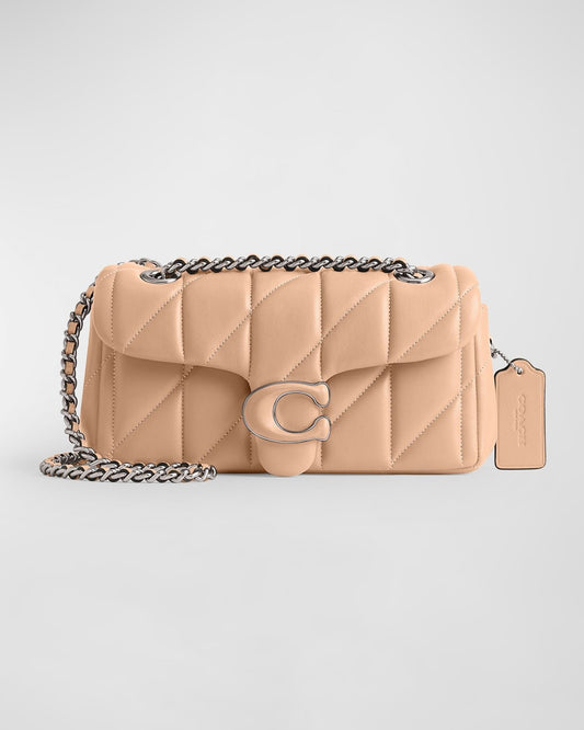 Coach Tabby 26 buff quilted shoulder bag
