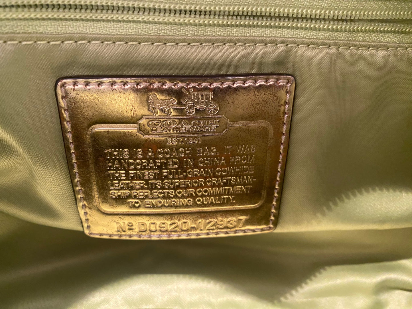 Coach vintage madison brown bag