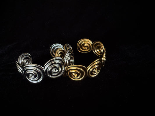 Quianey Gold Spiral Cuff Bracelet