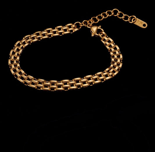 Quianey Watch Link Gold Bracelet