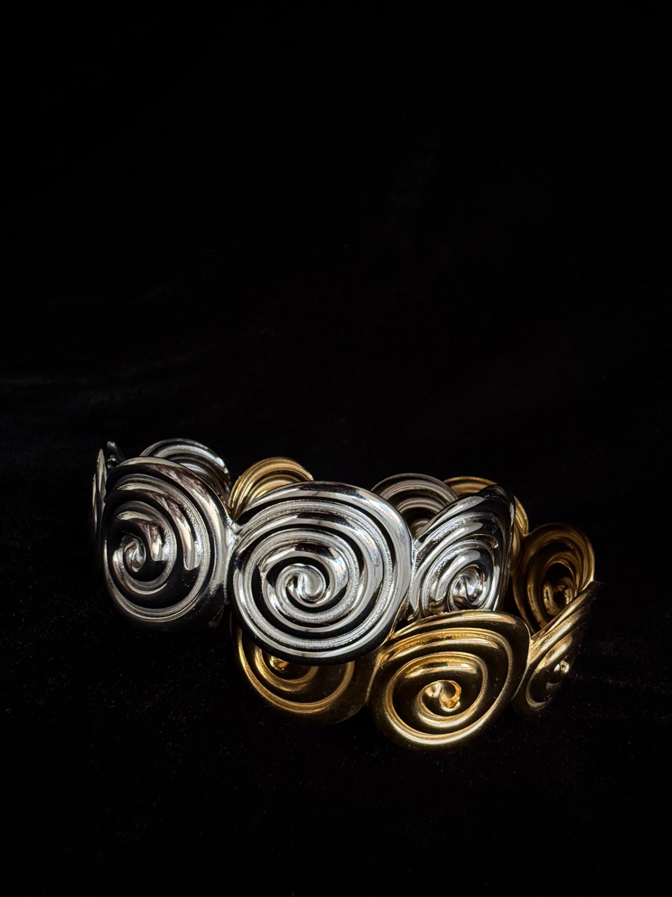 Quianey Silver Spiral Cuff Bracelet