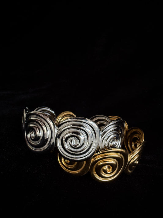 Quianey Silver Spiral Cuff Bracelet