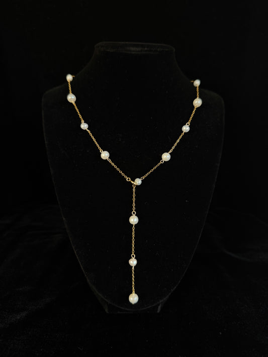 Quianey Pearl Cascade Necklace