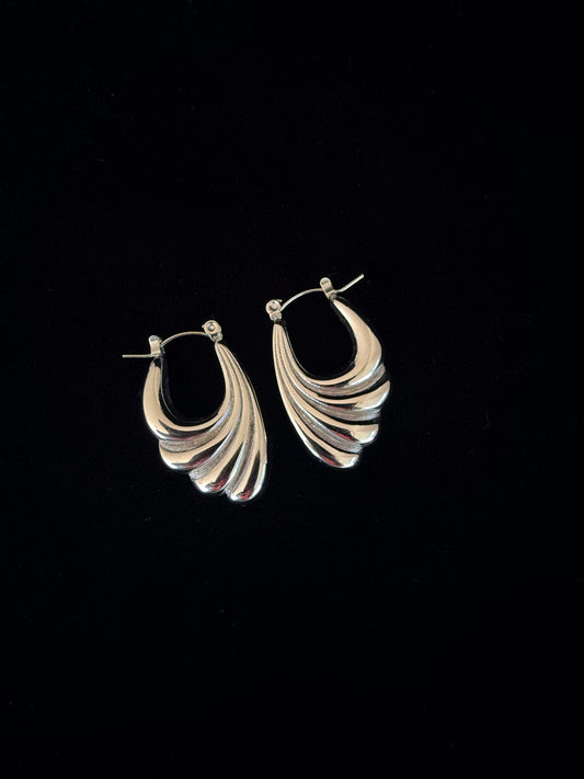 Quianey Silver Wing Drop Earrings