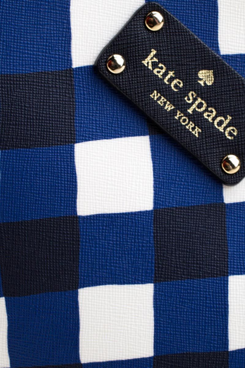 Kate Spade Blue white gingham tote