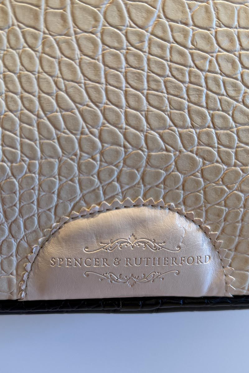 Spencer and Rutherford white butterfly tote bag