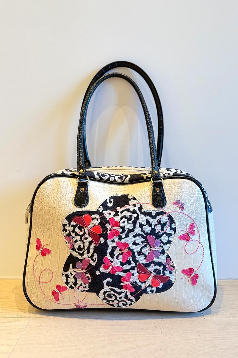 Spencer and Rutherford white butterfly tote bag