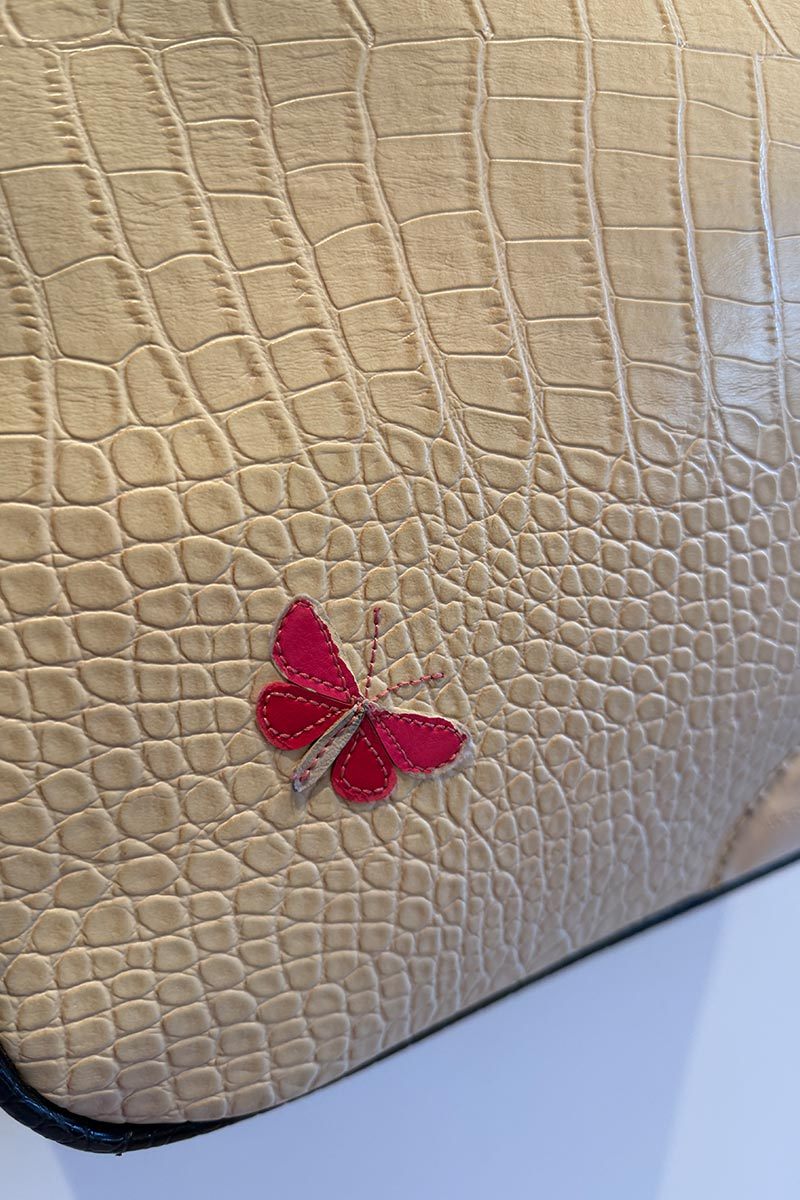 Spencer and Rutherford white butterfly tote bag