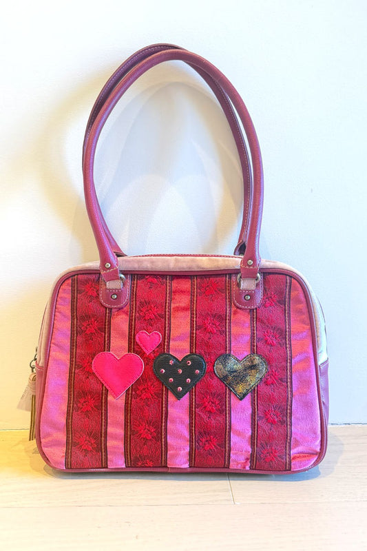 Spencer and Rutherford Zandra adored pink heart tote bag