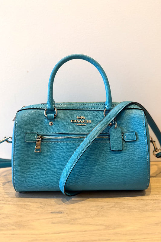 Coach Blue Leather handbag Medium