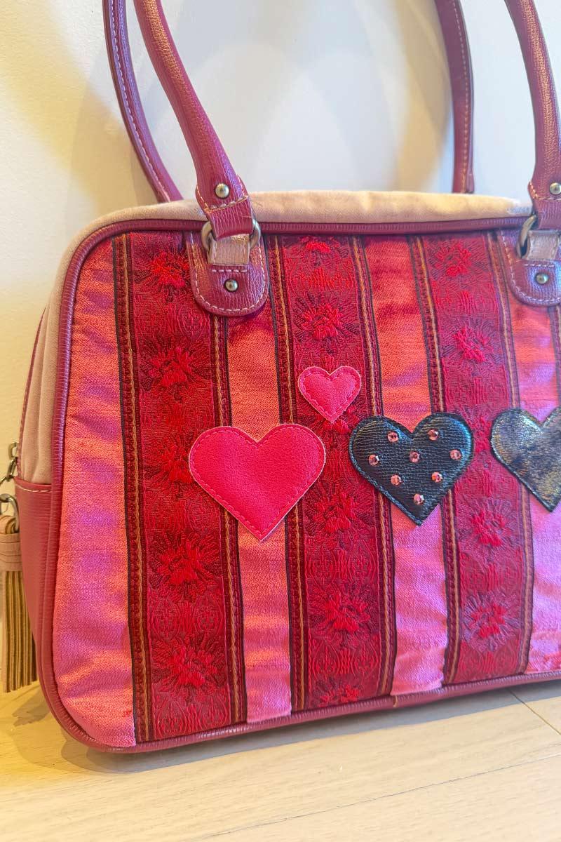 Spencer and Rutherford Zandra adored pink heart tote bag