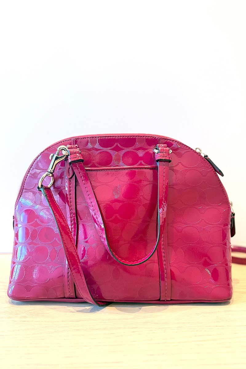 Coach fuchsia Patent Leather handbag Large