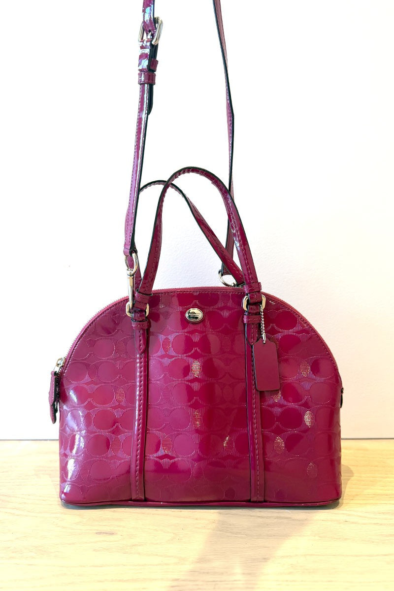 Coach fuchsia Patent Leather handbag Large