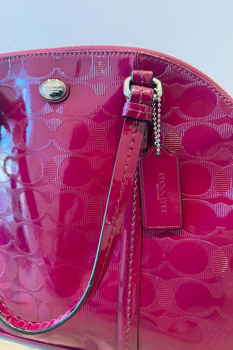 Coach fuchsia Patent Leather handbag Large