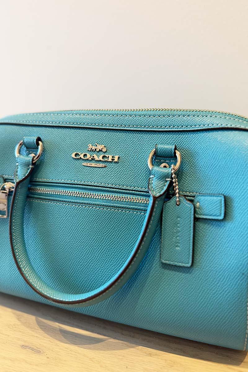 Coach Blue Leather handbag Medium