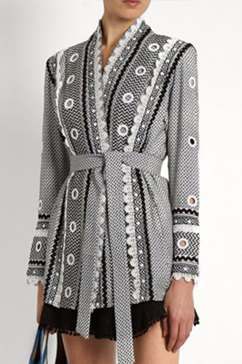 Dodo Bar Or Blazer Black and white Cotton Blazer M
