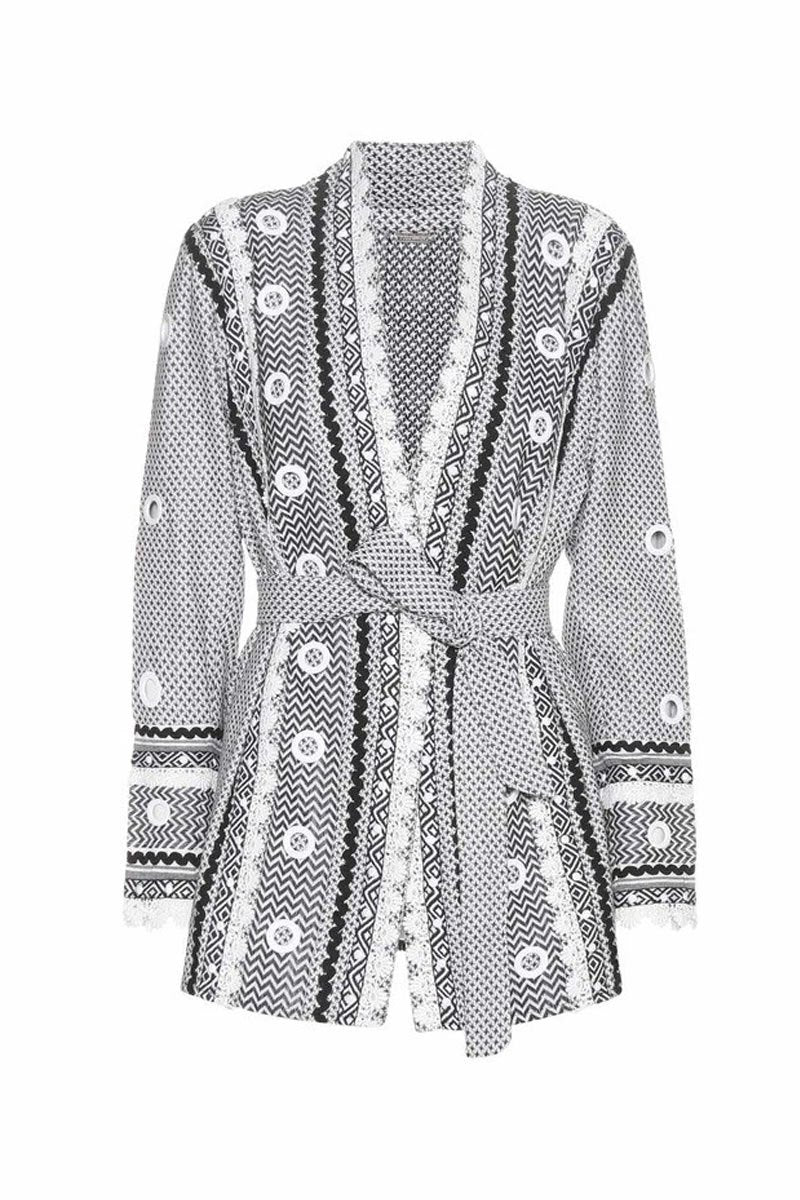 Dodo Bar Or Blazer Black and white Cotton Blazer M