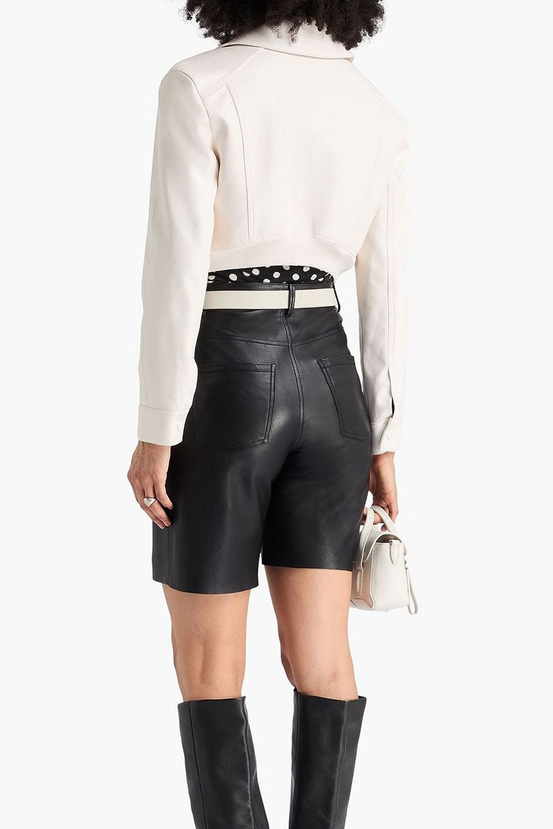 Alice + Olivia off white Hyde cropped jacket M (RRP $895) NWT