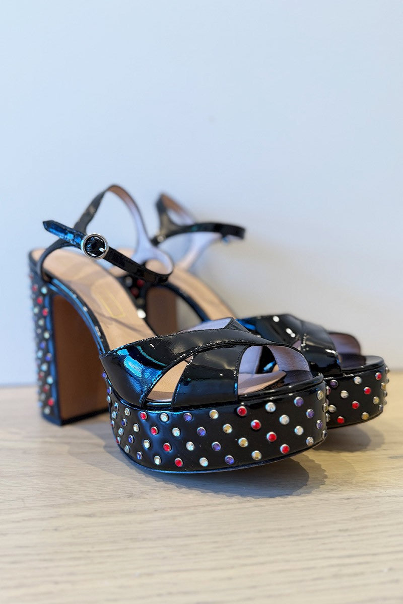 Marc Jacobs patent lust strass heeled sandals 40