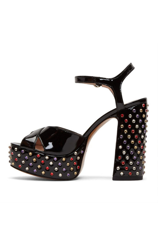 Marc Jacobs patent lust strass heeled sandals 40