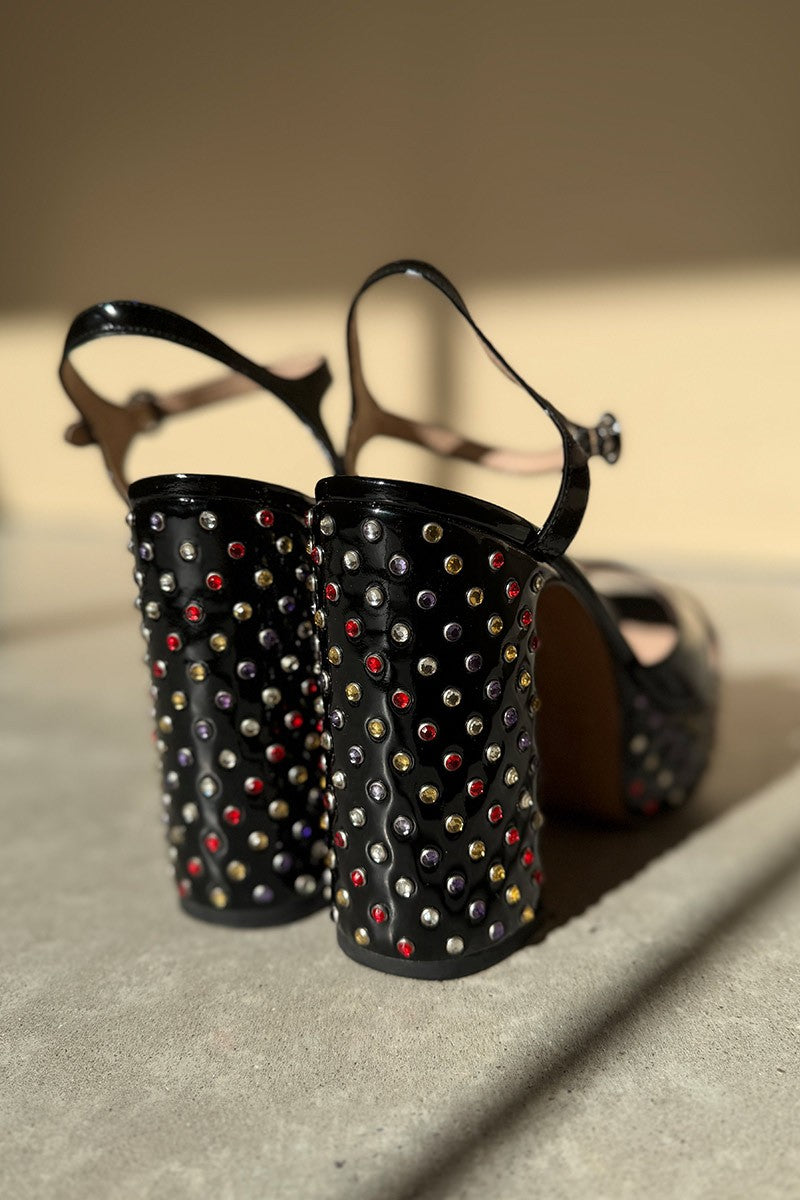 Marc Jacobs patent lust strass heeled sandals 40