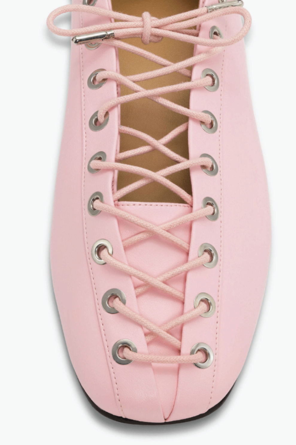 Ganni pink lace ballet flats 37