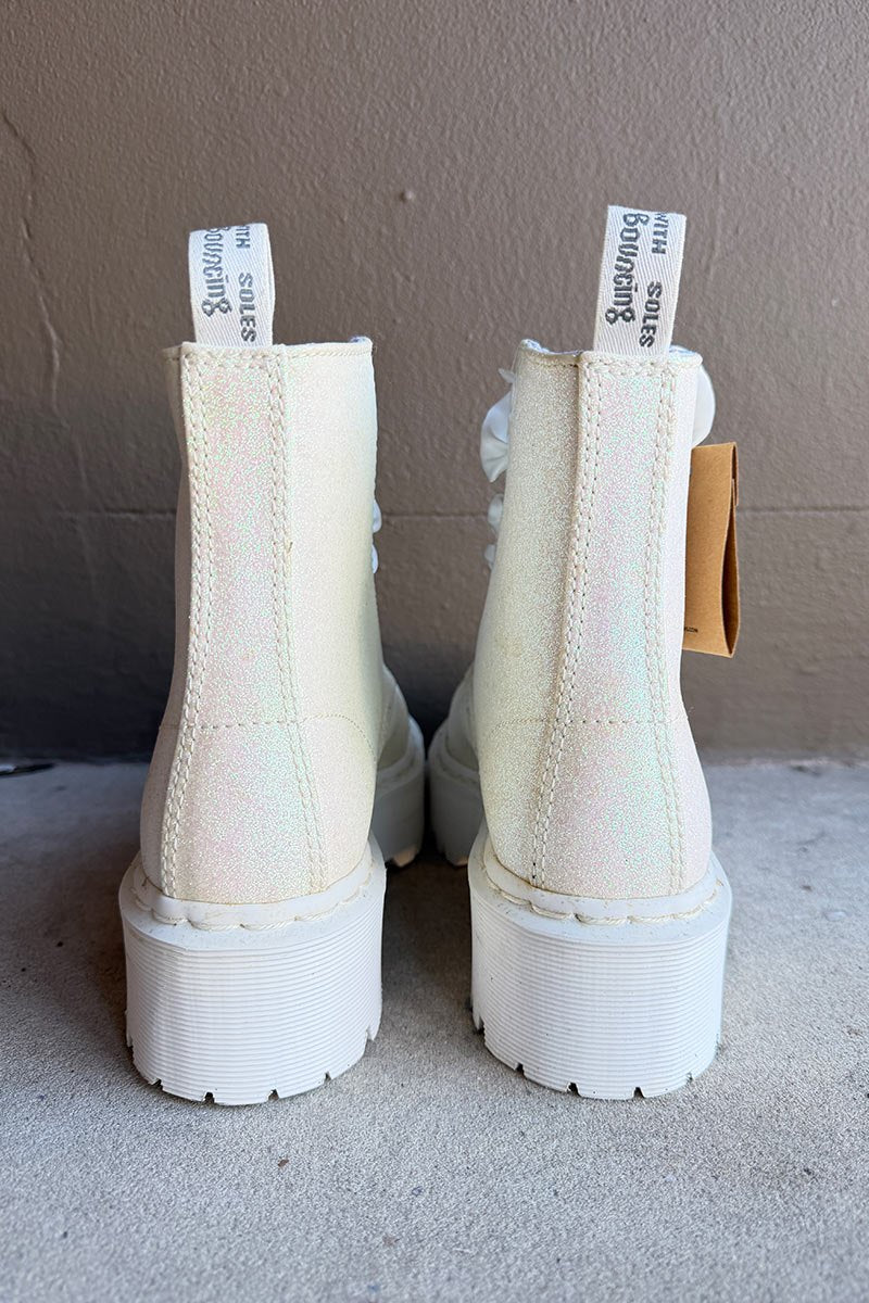 Dr Martins white Molly glitter boot (New with tags) 39