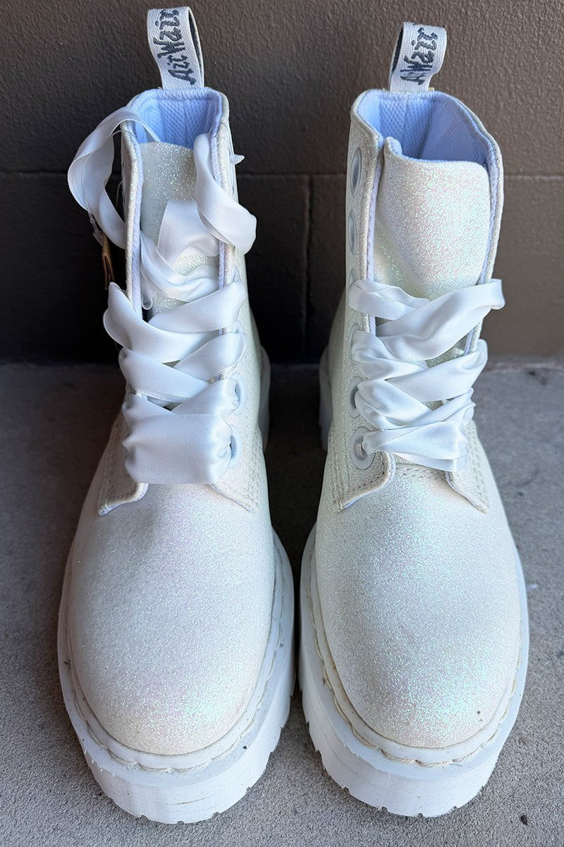 Dr Martins white Molly glitter boot (New with tags) 39