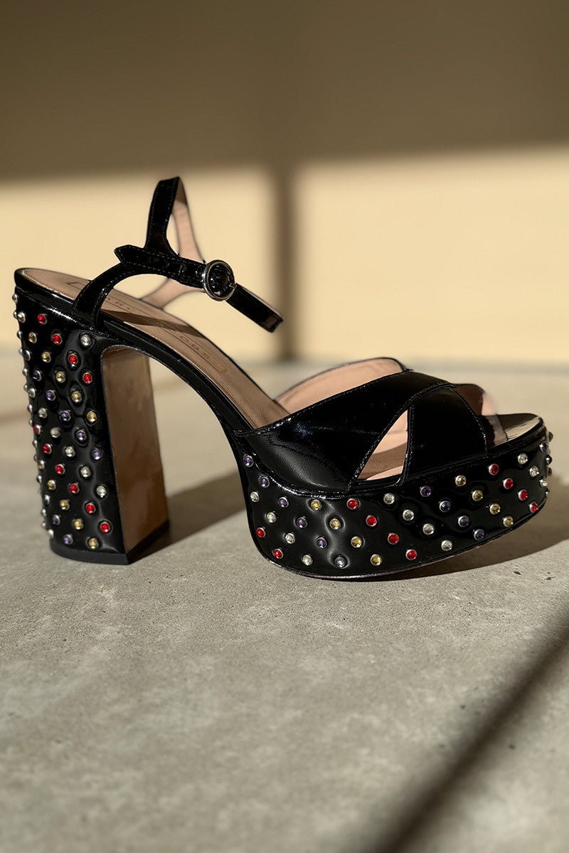 Marc Jacobs patent lust strass heeled sandals 40