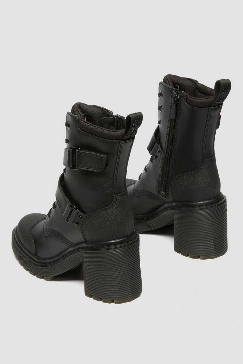 Dr Martin Chesney black platform calf high heel Boot 38