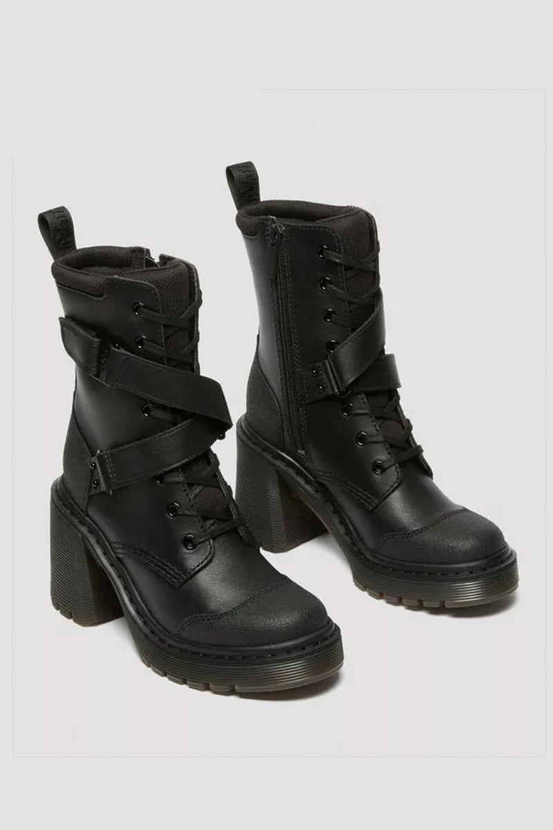 Dr Martin Chesney black platform calf high heel Boot 38