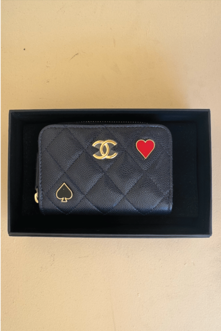 Chanel navy coin purse