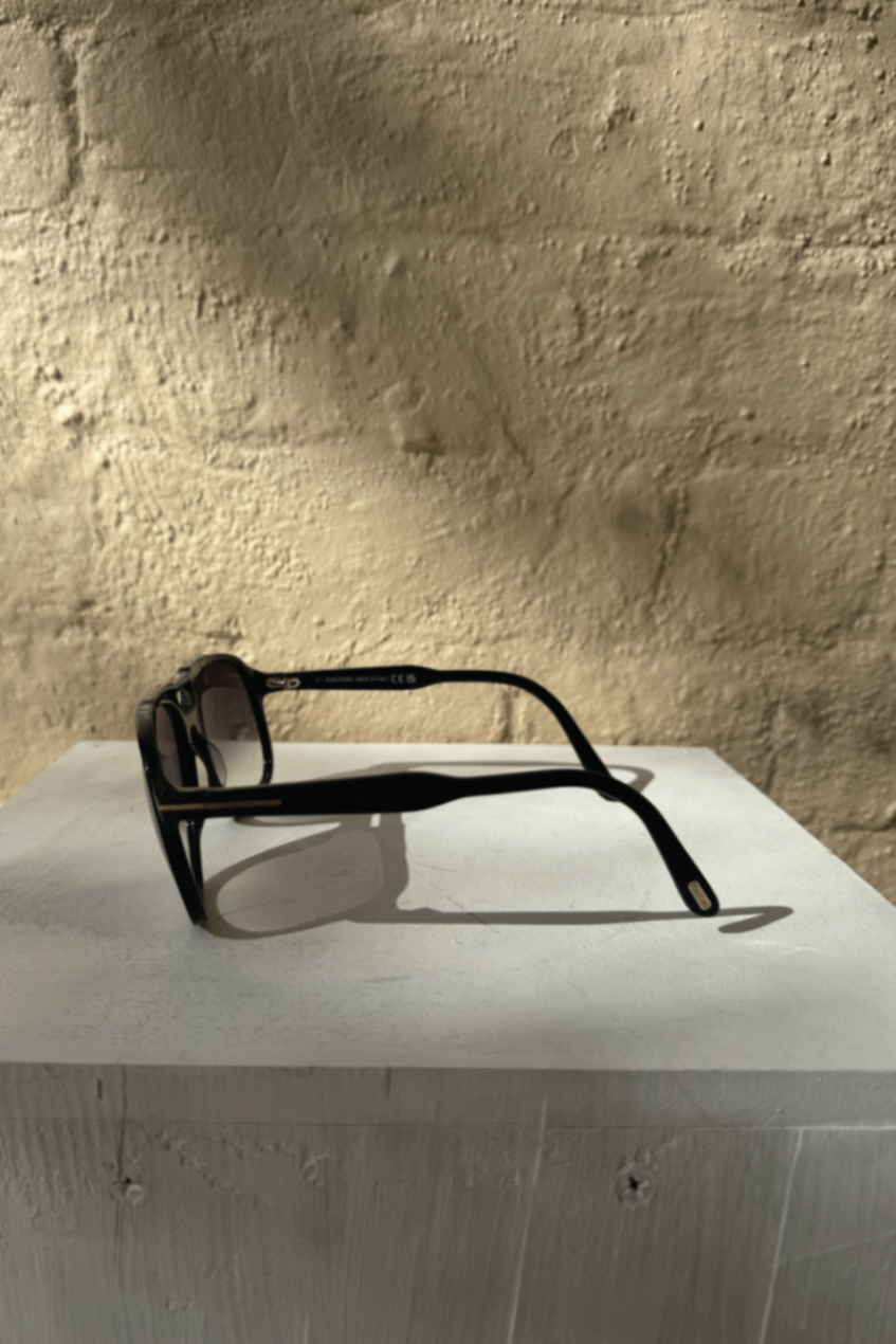 Tom Ford black pilot sunglasses