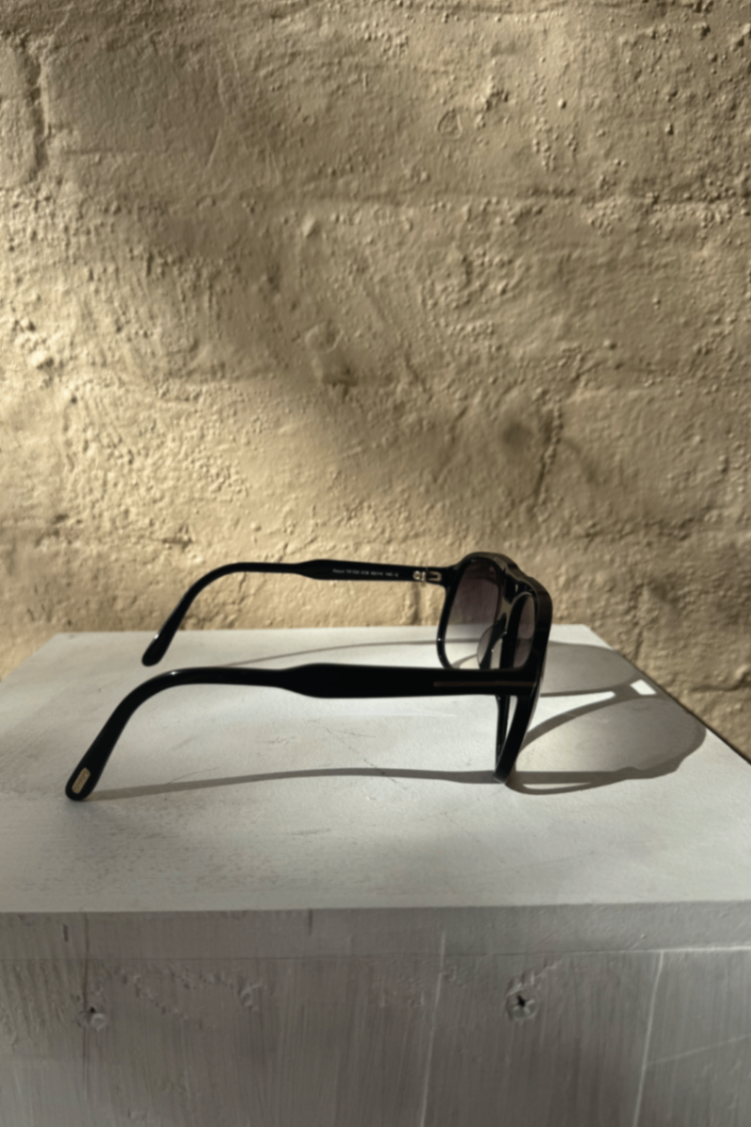 Tom Ford black pilot sunglasses