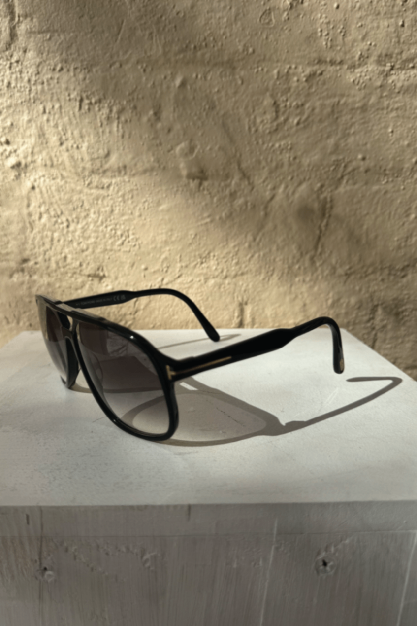 Tom Ford black pilot sunglasses