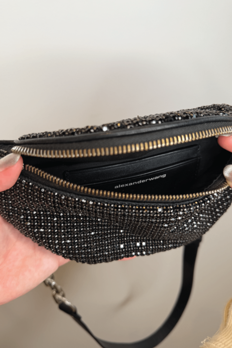 Alexander Wang rhinestone belt bag