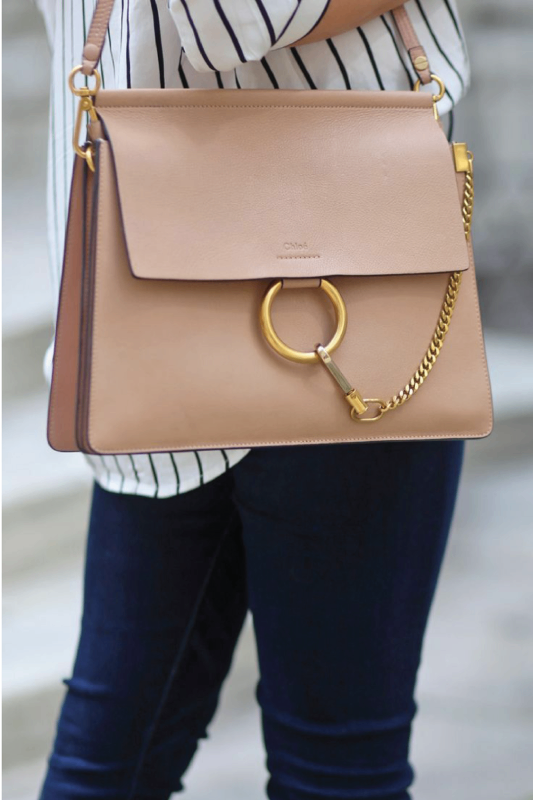 Chloe faye beige shoulder bag