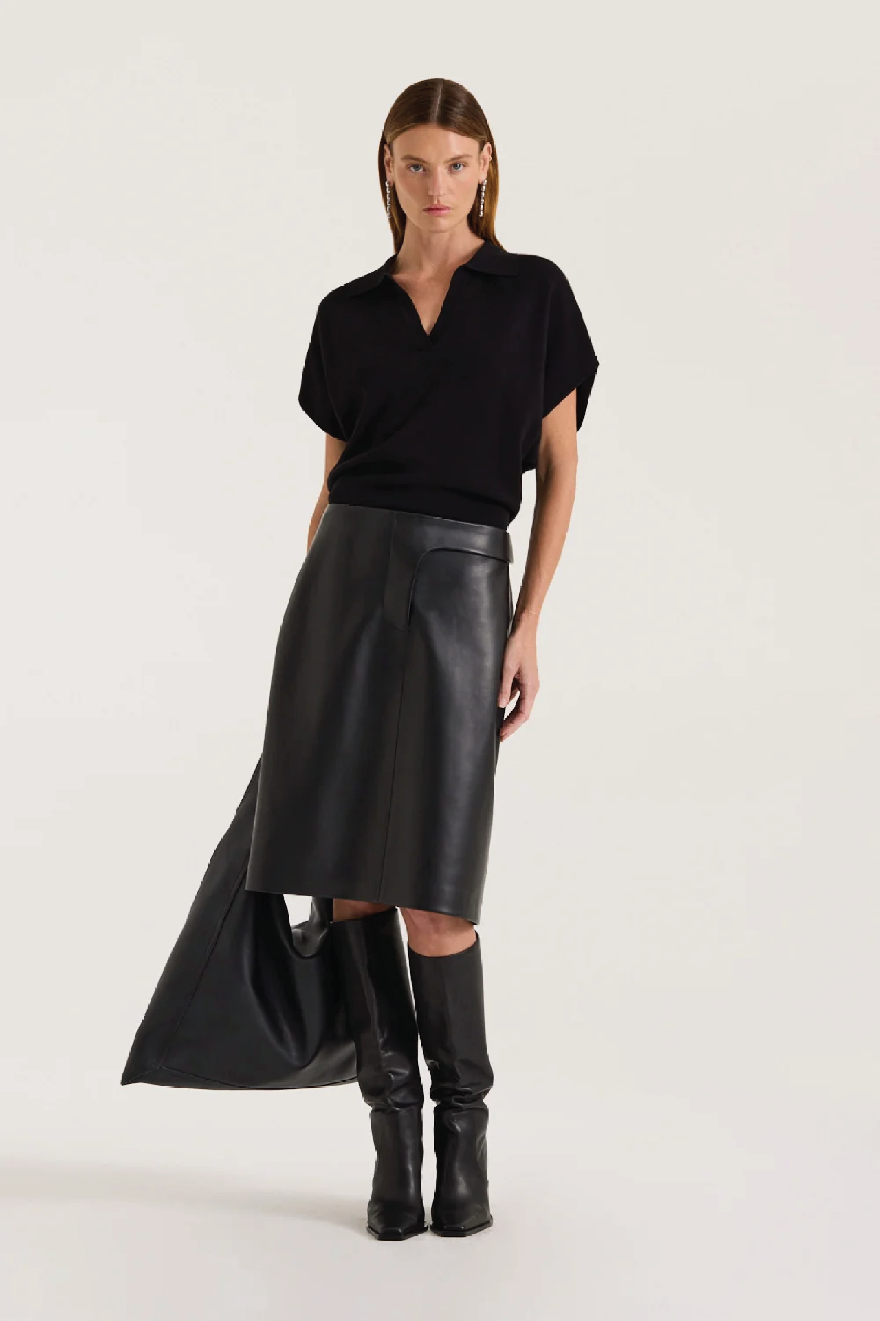 Henne black leather skirt 8