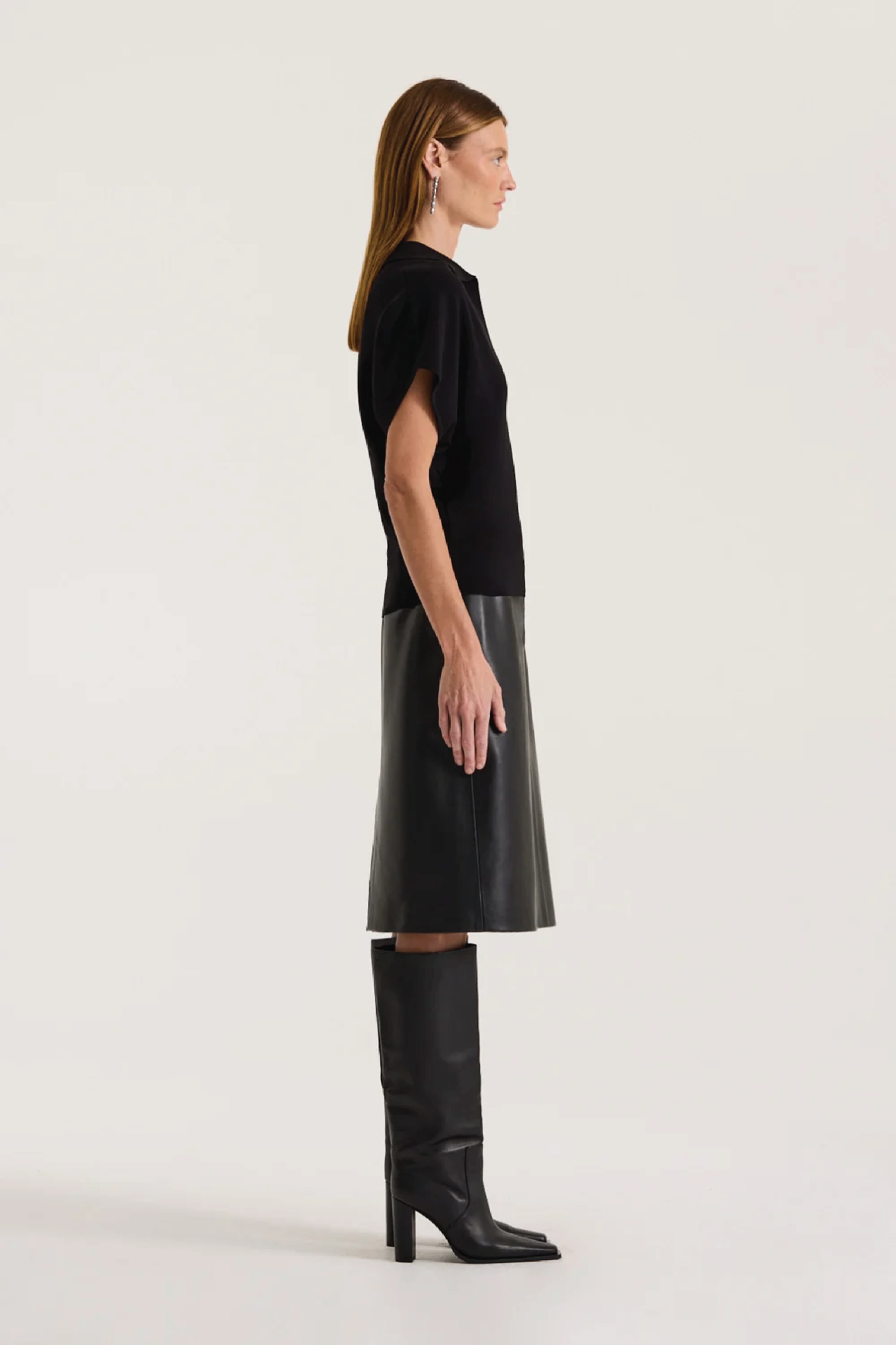 Henne black leather skirt 8