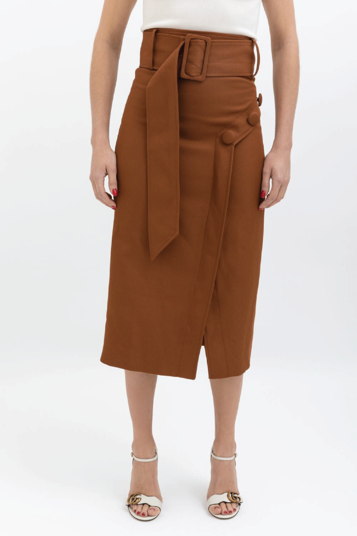 Camilla and Marc faith belted brown skirt 10