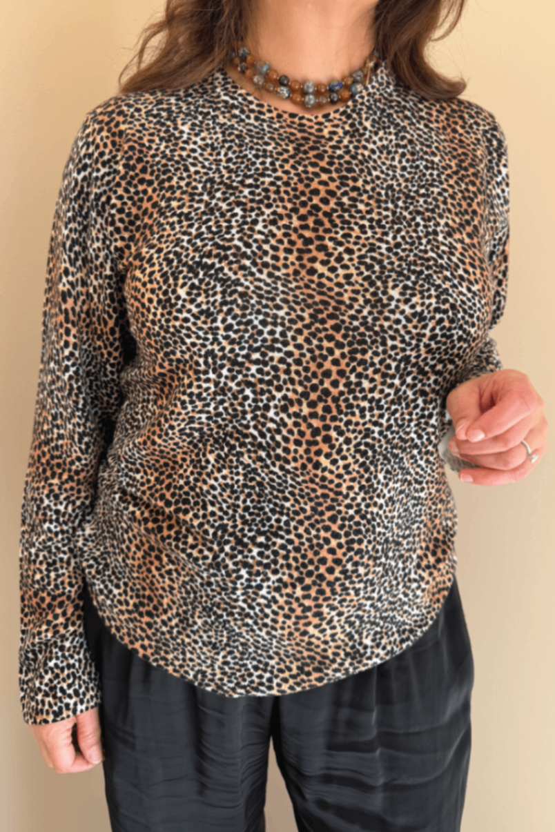 Equipment leopard wool jumper L